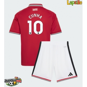 Manchester United Matheus Cunha #10 Kotipaita Lapsille 2026-27 Lyhythihainen (+ shortsit)